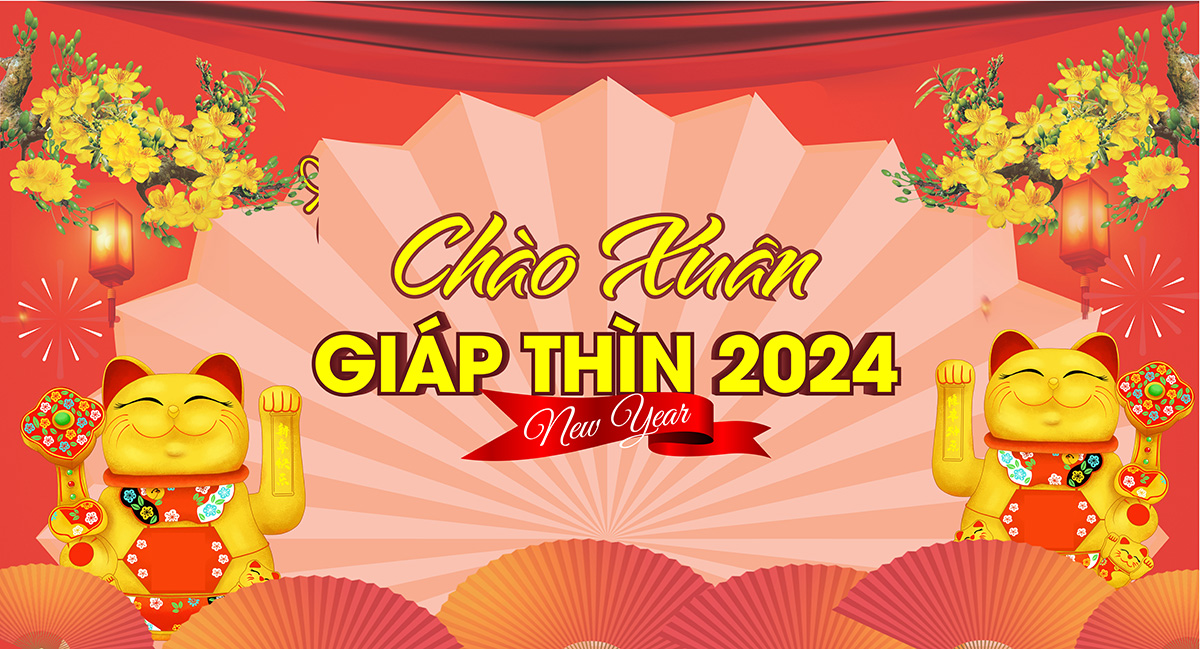 Backdrop chào xuân năm 2024 - File PDF, JPG