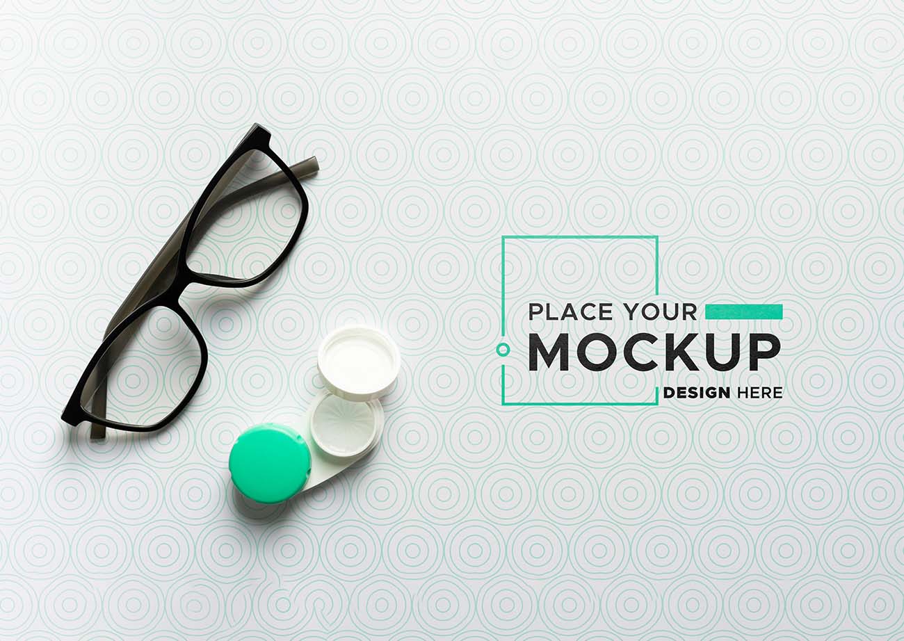 Mockup kính thời trang mẫu K19 file PSD