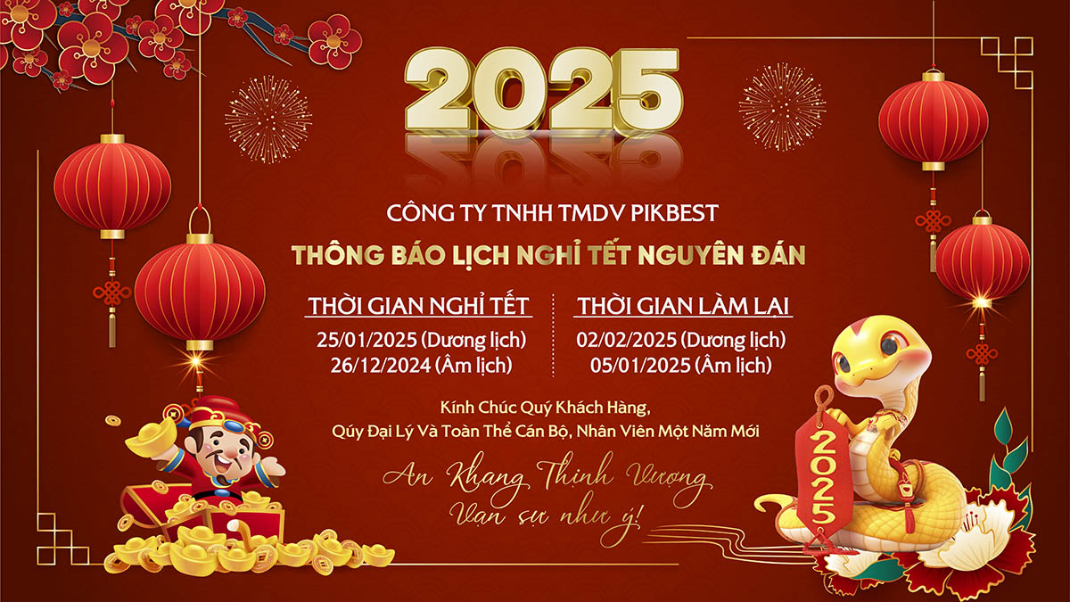 Banner thông báo lịch nghỉ tết nguyên đán 2025 file vector - mẫu số 719