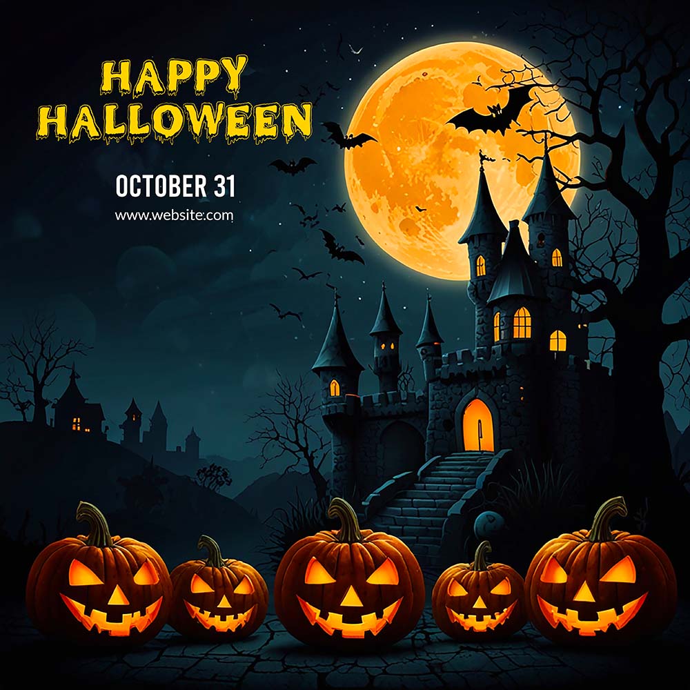 Banner lễ hội halloween file PSD mẫu MB421