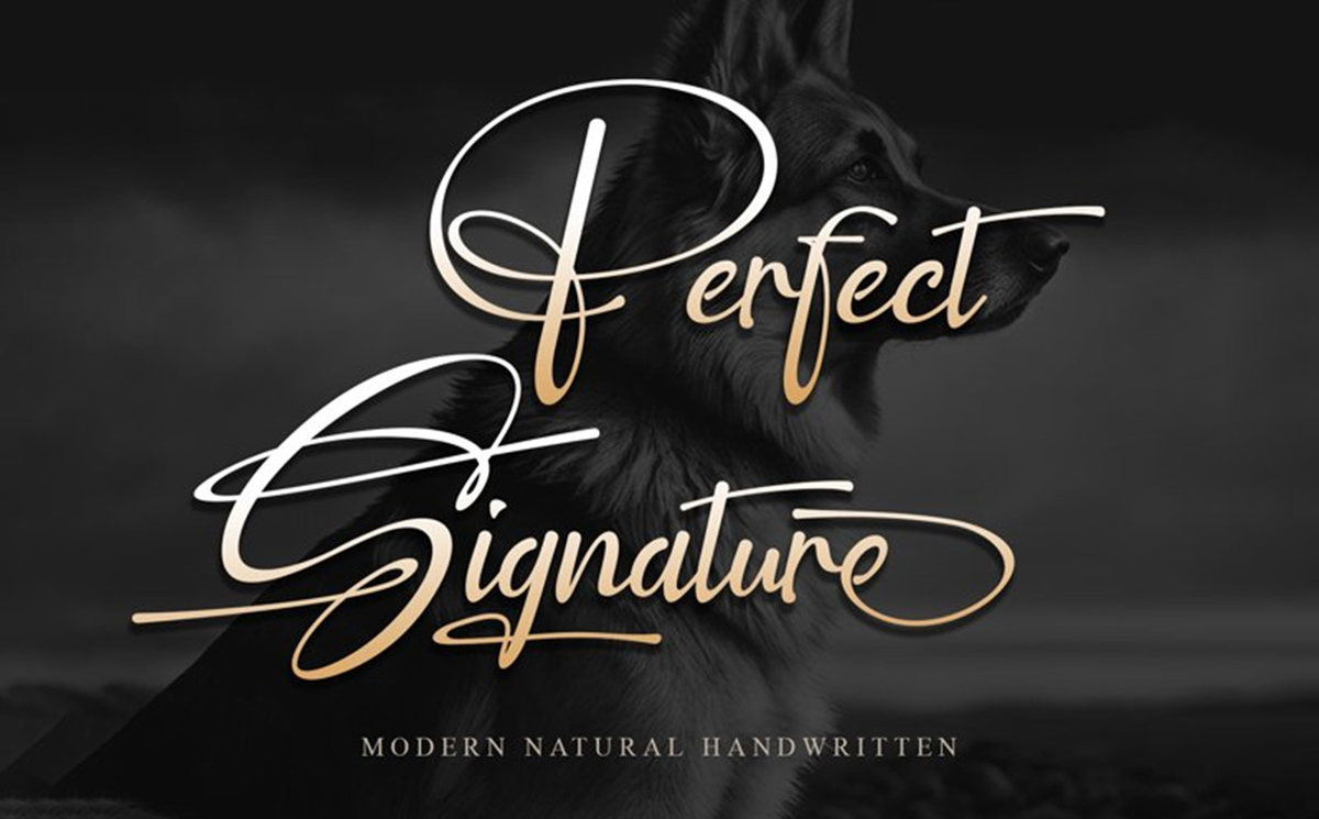 Font chữ viết tay mềm mại TH Perfect Signature Italic