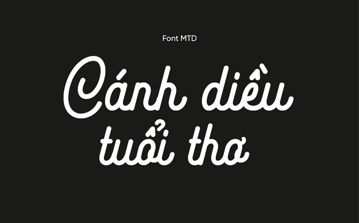 Font chữ hoạt hình MTD Ampihan Việt Hóa