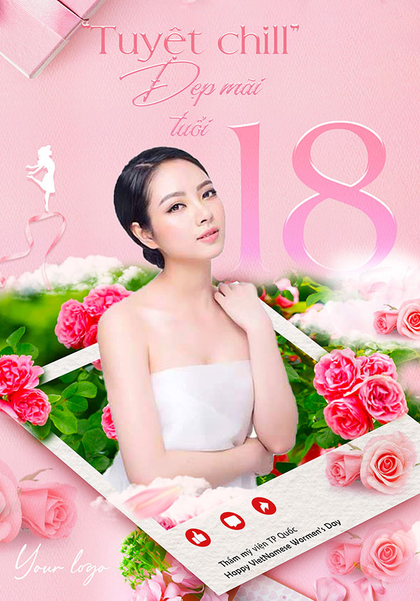 Poster quảng cáo dịch vụ spa file PSD mẫu KF58