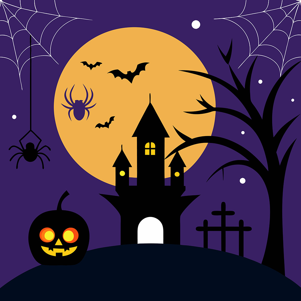 Background lễ halloween kinh dị file EPS và AI mẫu MB18