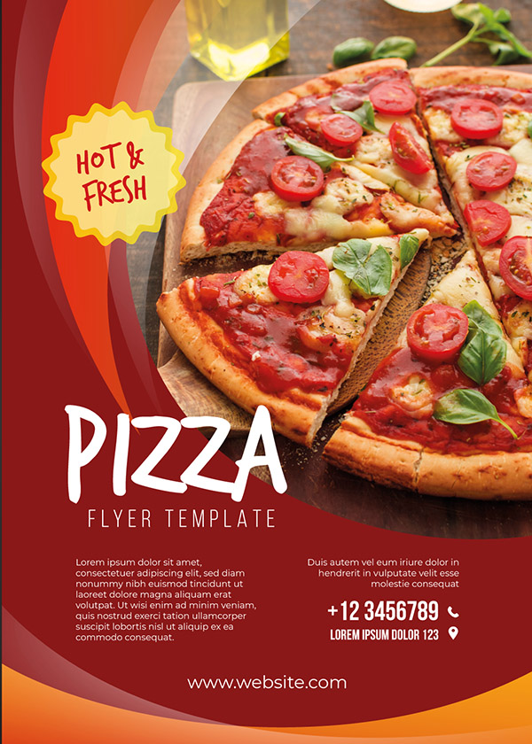 Poster quảng cáo bánh pizza file EPS - mẫu số 836