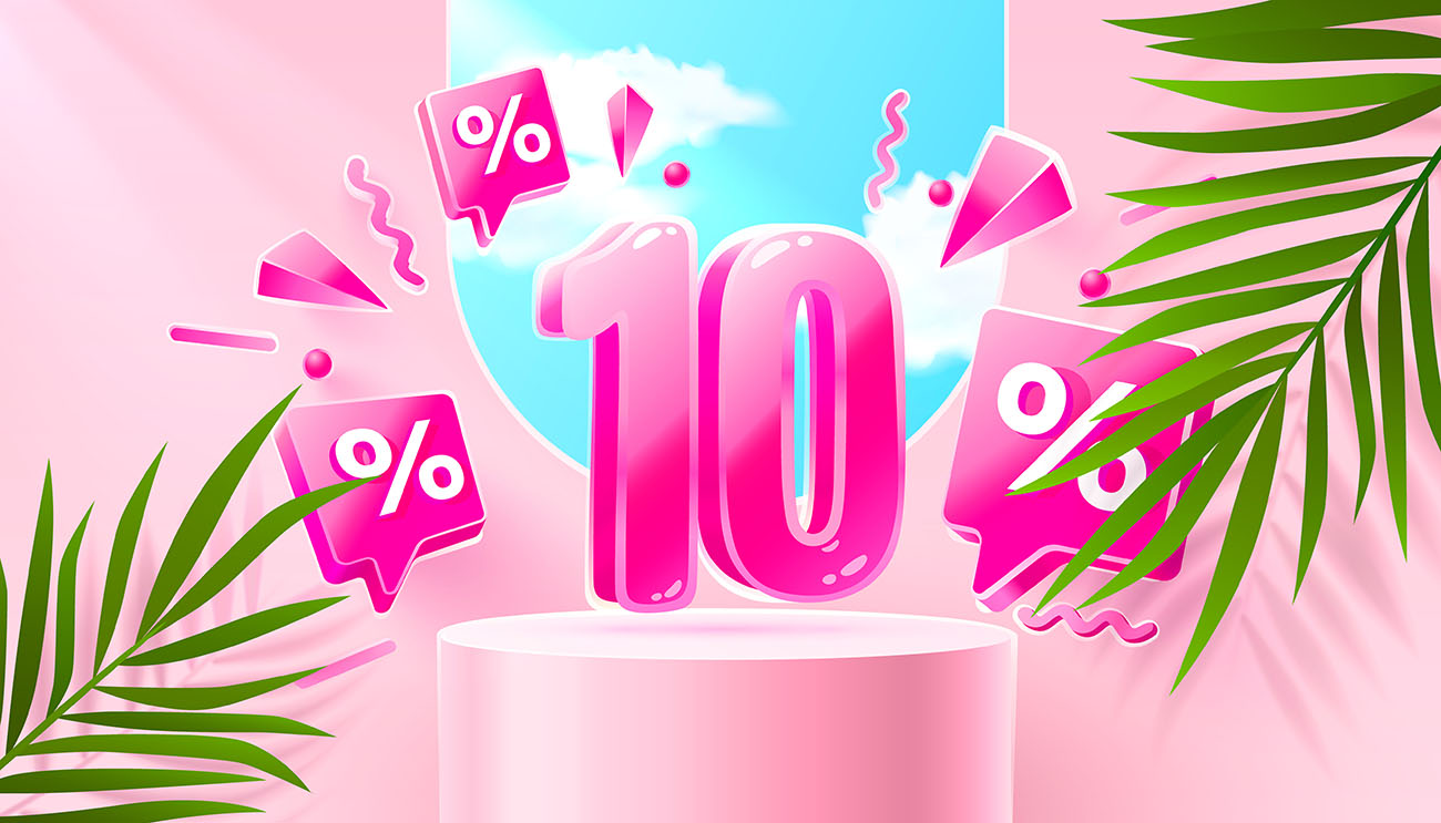 Banner hình ảnh vector 10% file EPS và AI mẫu A16