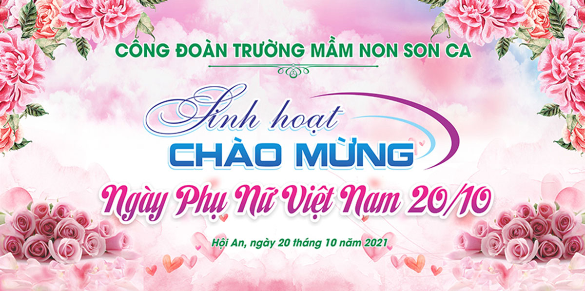 Banner mừng ngày Phụ nữ việt nam file CDR mẫu PN203