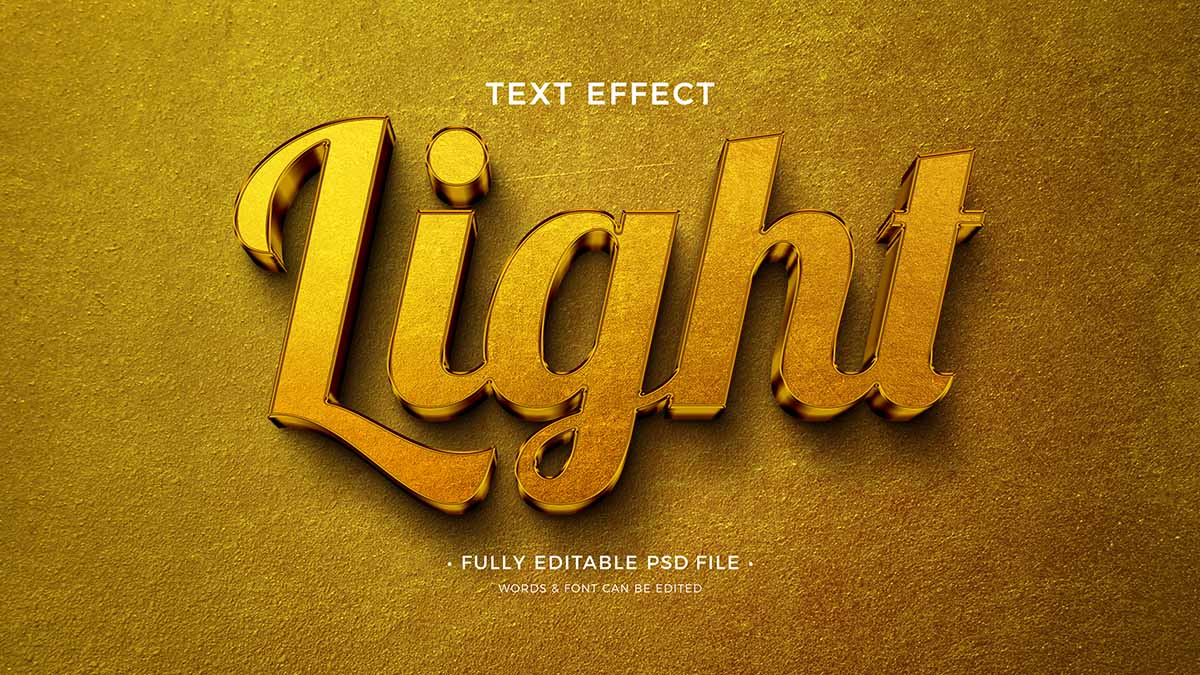 Hiệu ứng text gold file PSD mẫu HU129