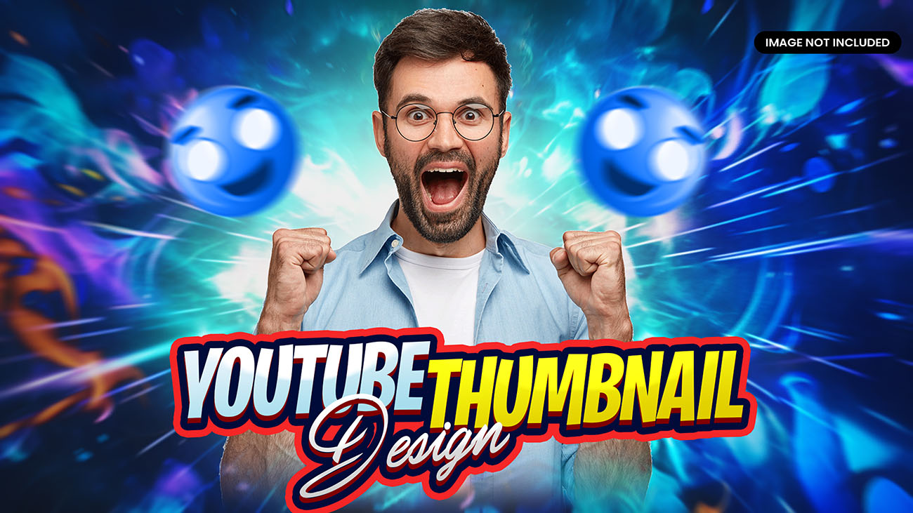 Ảnh thumb bìa youtube giải trí file PSD mẫu Y21