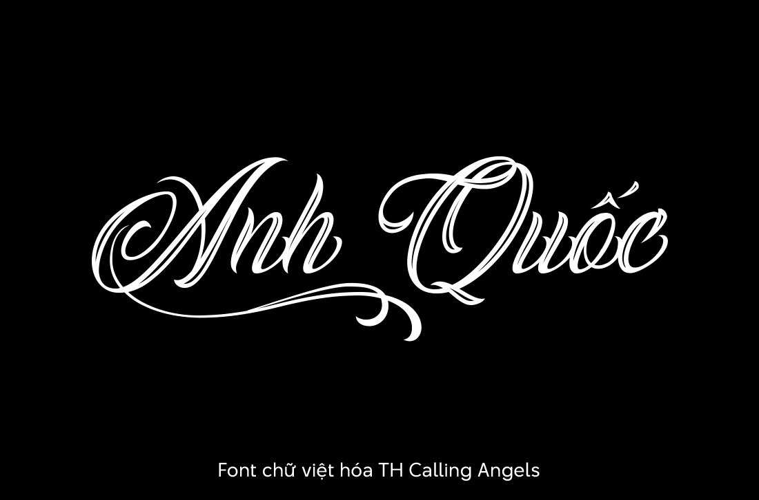 Font chữ viết tay, chữ ký mềm mại cho thiệp cưới, đám cưới TH Calling Angels