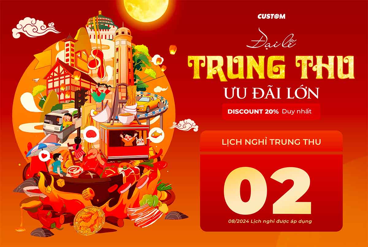 Banner ưu đãi lớn dịp trung thu file PSD mẫu số 742