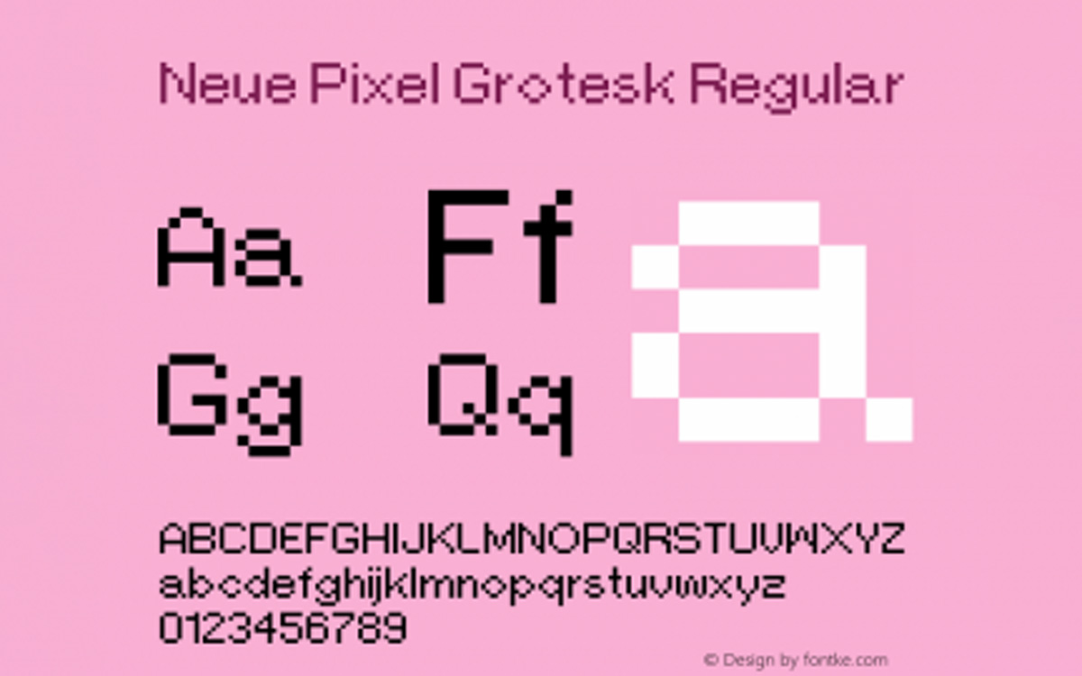 Font chữ đánh máy BHN Neue Pixel Grotesk