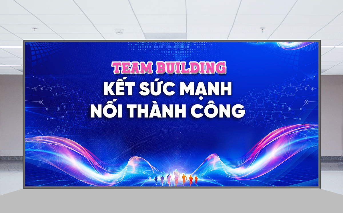 Phông nền Team Building Kết sức mạnh nối thành công File Corel