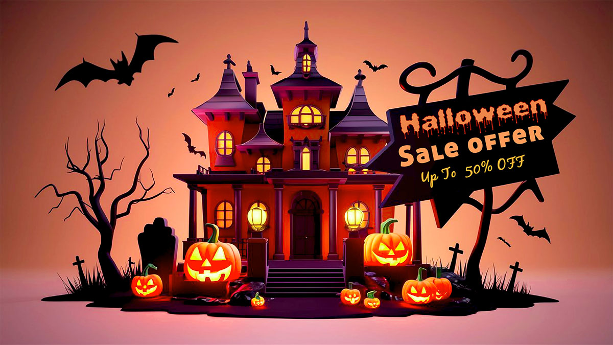 Background lễ hội halloween file PSD mẫu MB311