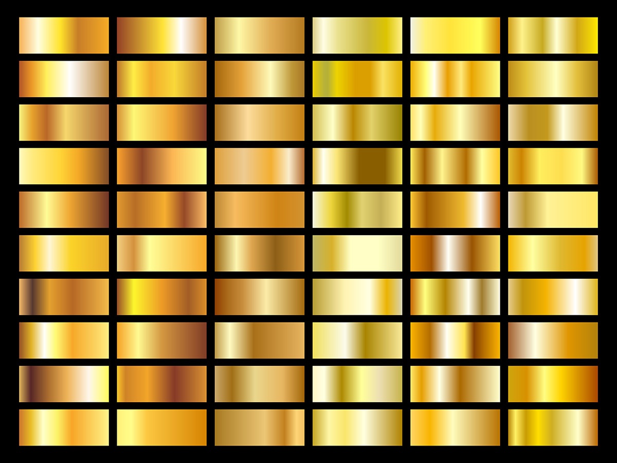 Bộ màu gold gradient sử dụng cho thiết kế file EPS - mẫu số 12