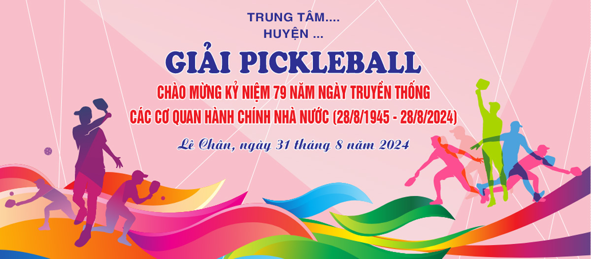 Phông nền giải pickleball file corel 1