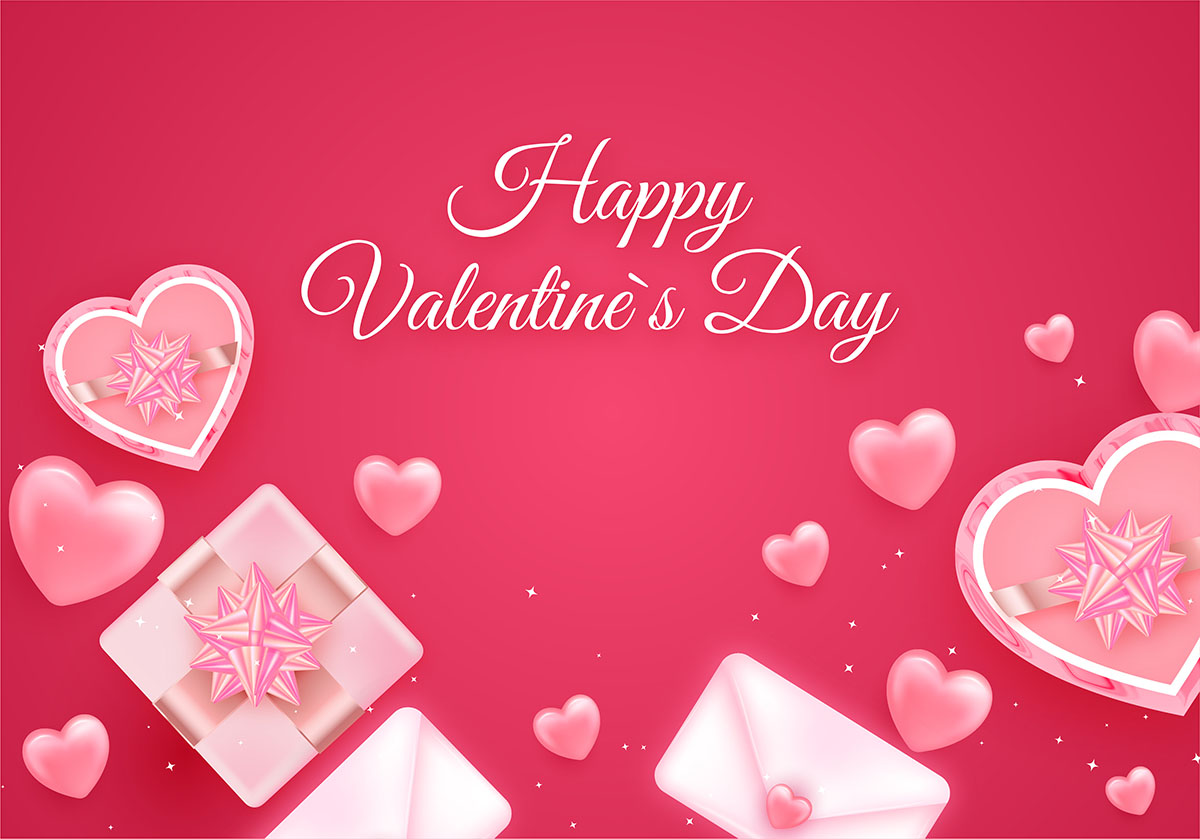 Banner ngày valentine file vector mẫu BV244