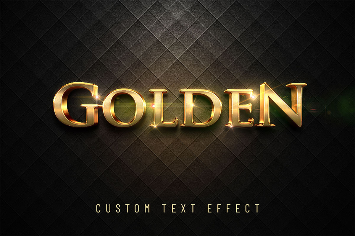 Hiệu ứng text gold file PSD mẫu HU51