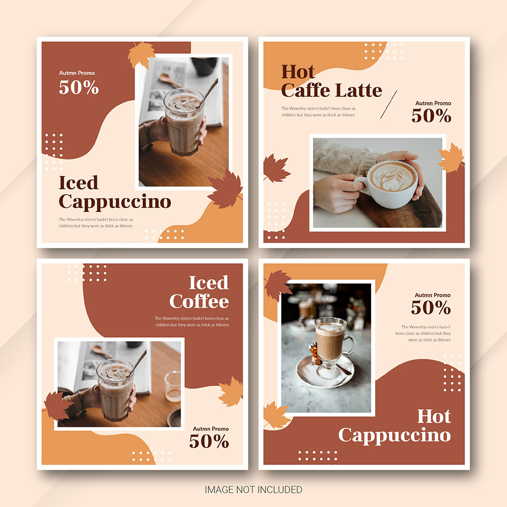 Mẫu ảnh coffee đăng facebook file PSD mẫu CF171