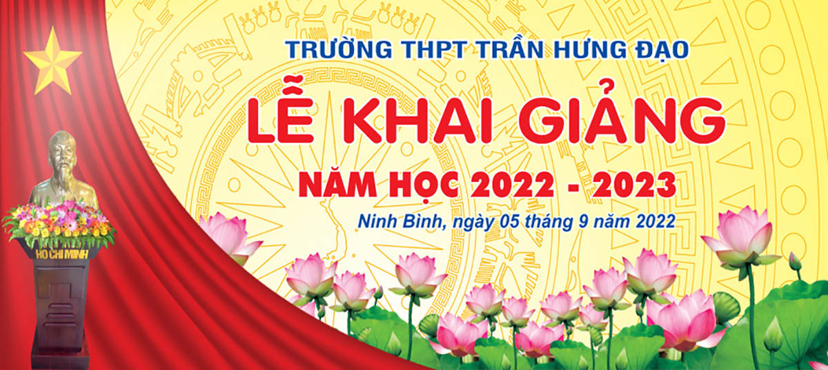 Backdrop lễ khai giảng năm học file Corel - mẫu số 629