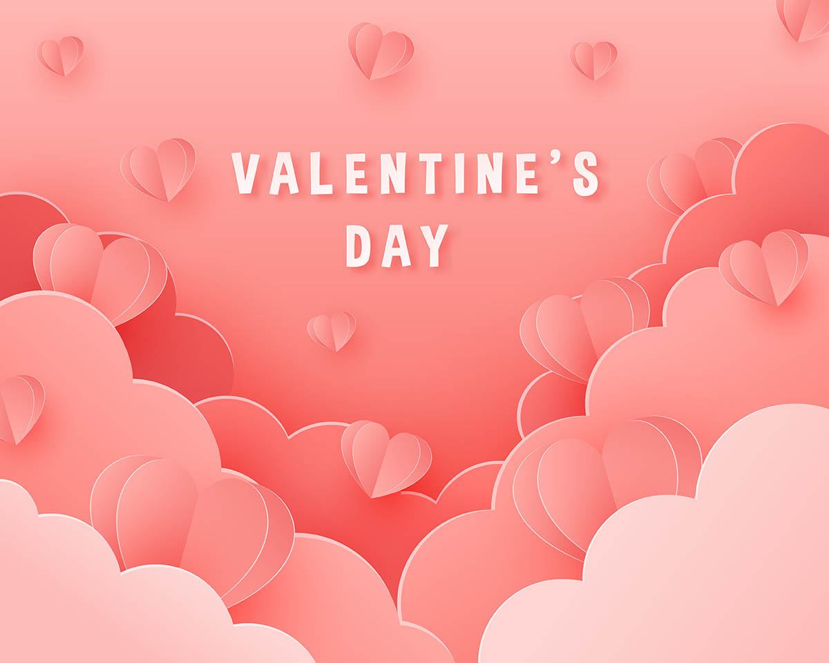 Banner ngày valentine nền hồng file vector mẫu số 822