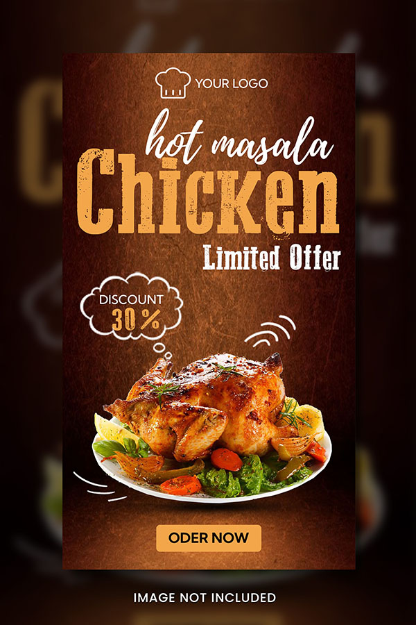 Poster quảng cáo gà rán KFC file PSD mẫu GR52