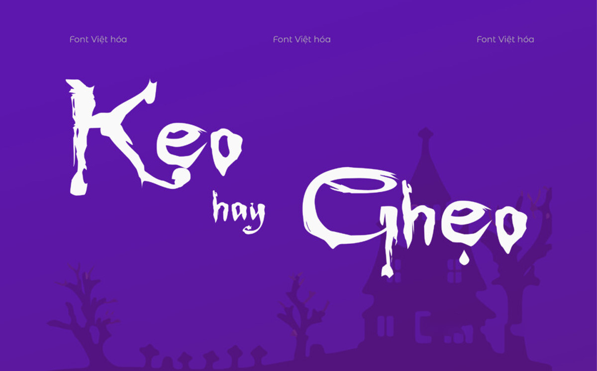 Font chữ kinh dị Halloween MTD Buffied Việt Hóa