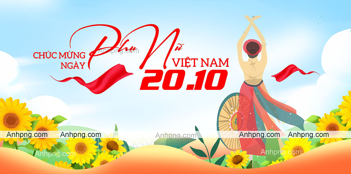 Banner chúc mừng ngày phụ nữ việt nam file CDR mẫu PN284