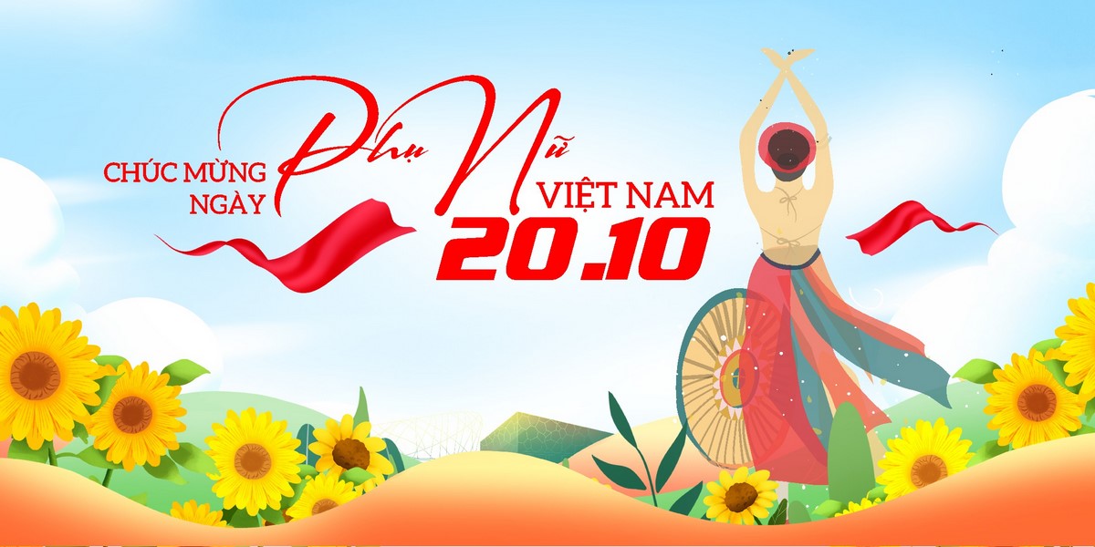 Banner chúc mừng ngày phụ nữ việt nam file CDR mẫu PN284