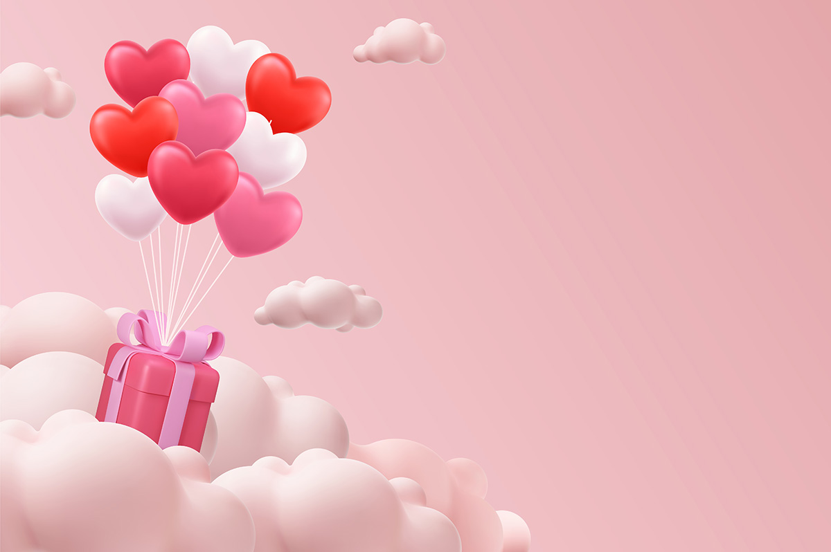 Background ngày valentine file vector mẫu BV346