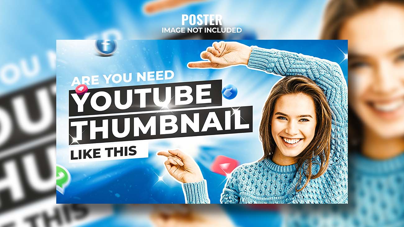 Ảnh thumb bìa youtube chủ đề làm giàu file PSD mẫu Y43