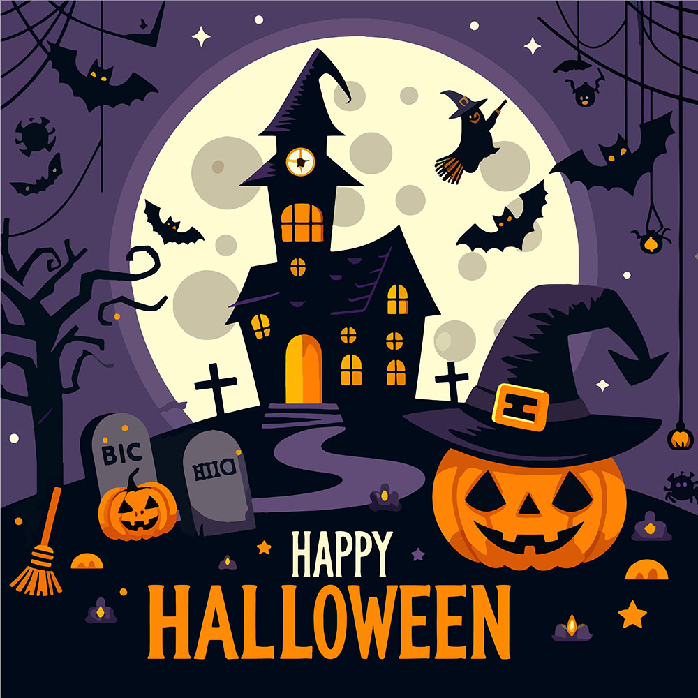 Banner đêm hóa trang lễ hội halloween file EPS - mẫu số 691