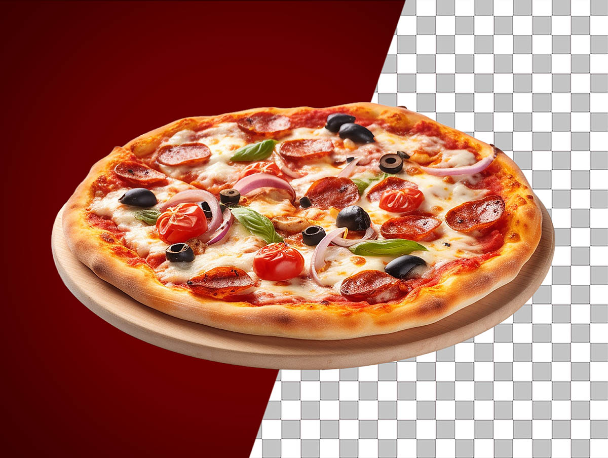 Hình minh họa bánh pizza file PSD - mẫu số 848