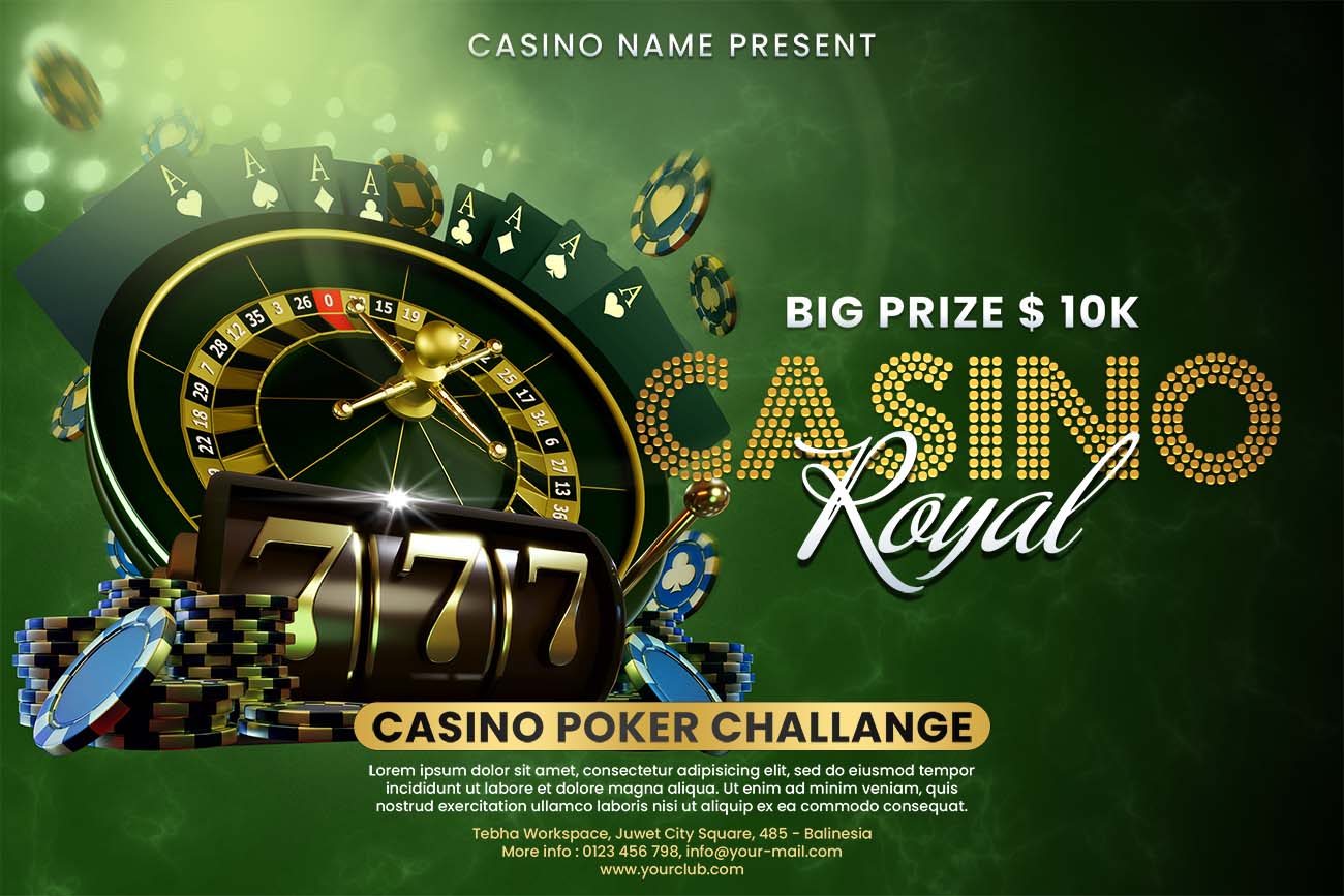 Banner trò chơi casino file PSD mẫu T26