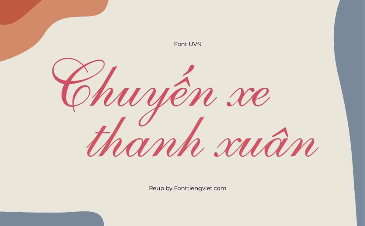 Font Chữ Nghiêng Đẹp UVN Ke Chuyen Việt Hóa