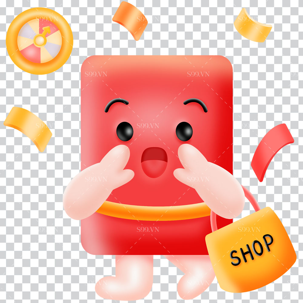 Hình ảnh bao lì xì mua sắm file PNG mẫu VC67