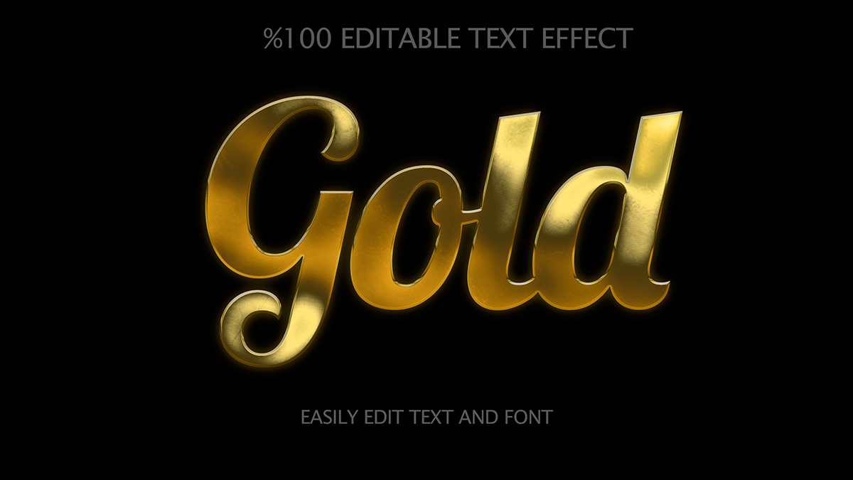 Hiệu ứng text gold file PSD mẫu HU387