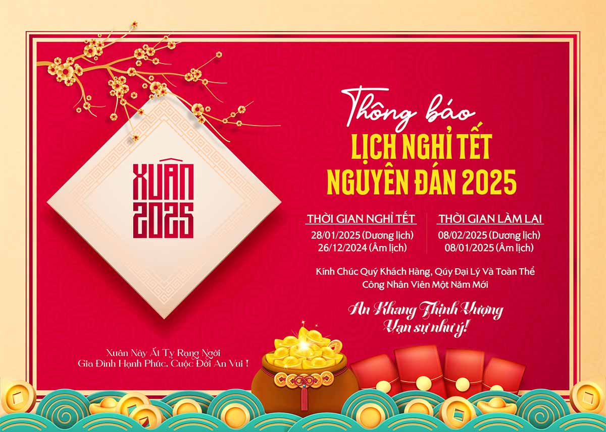 Banner thông báo lịch tết nguyên đán file vector mẫu OC115