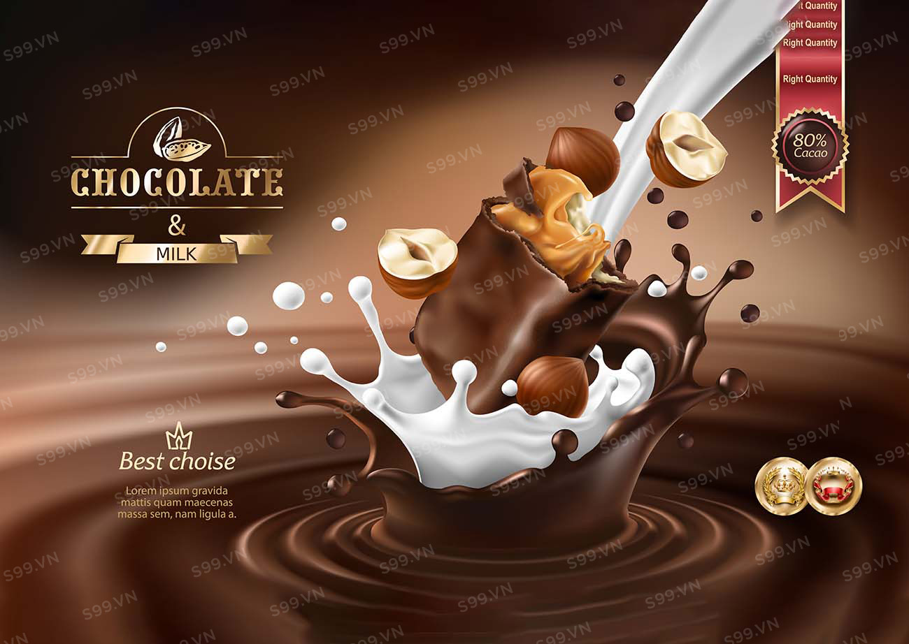 Backgroud chocola mẫu B2 EPS AI