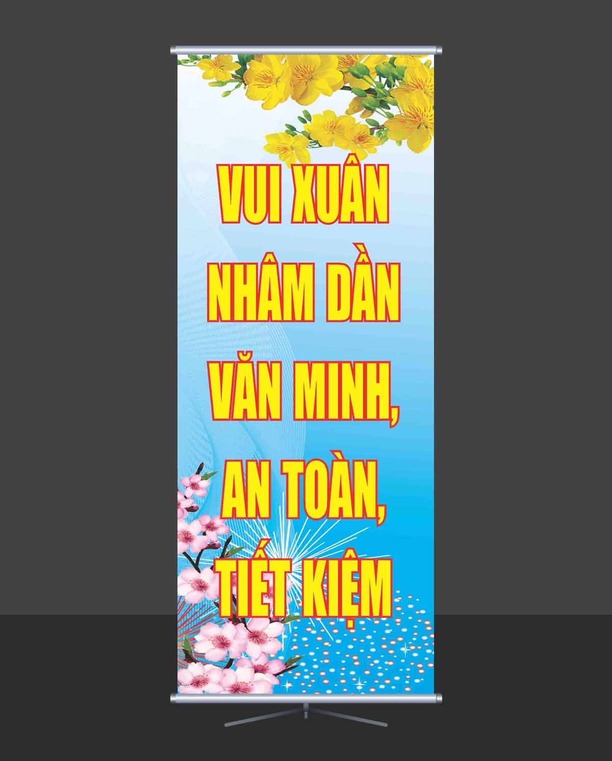 Phướn mừng Đảng mừng xuân 2024 file CDR mẫu D179
