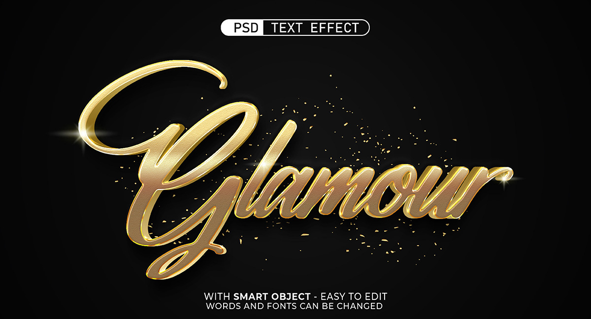 Hiệu ứng text gold file PSD mẫu HU101