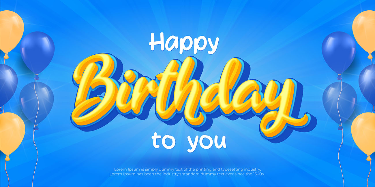 Bộ chữ typo happy birthday mềm mại file EPS và AI mẫu K138