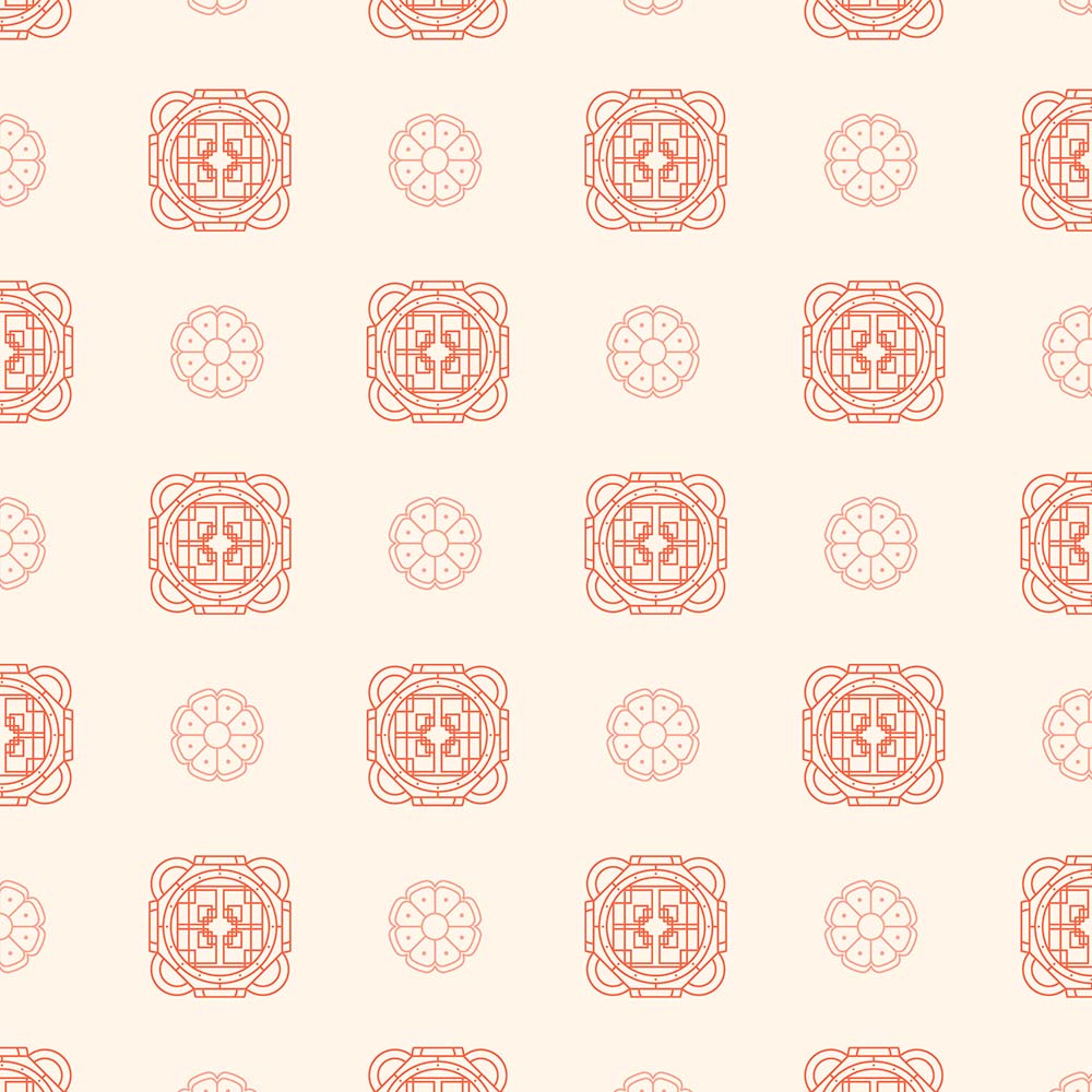 Pattern họa tiết ngày tết file vector mẫu 25R1365