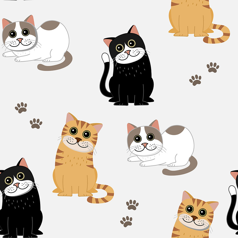 Hình ảnh những chú mèo cute file vector mẫu CM261