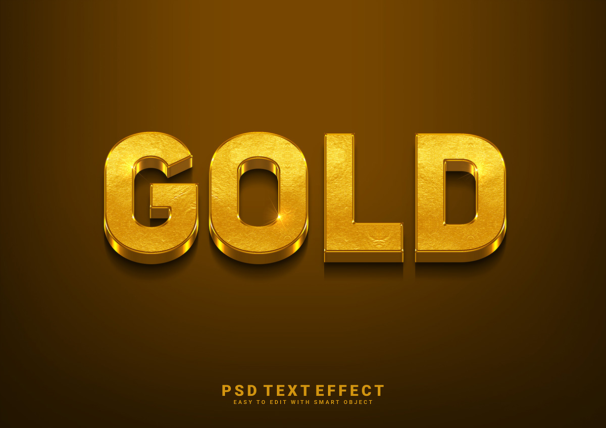 Hiệu ứng text gold file PSD mẫu HU118