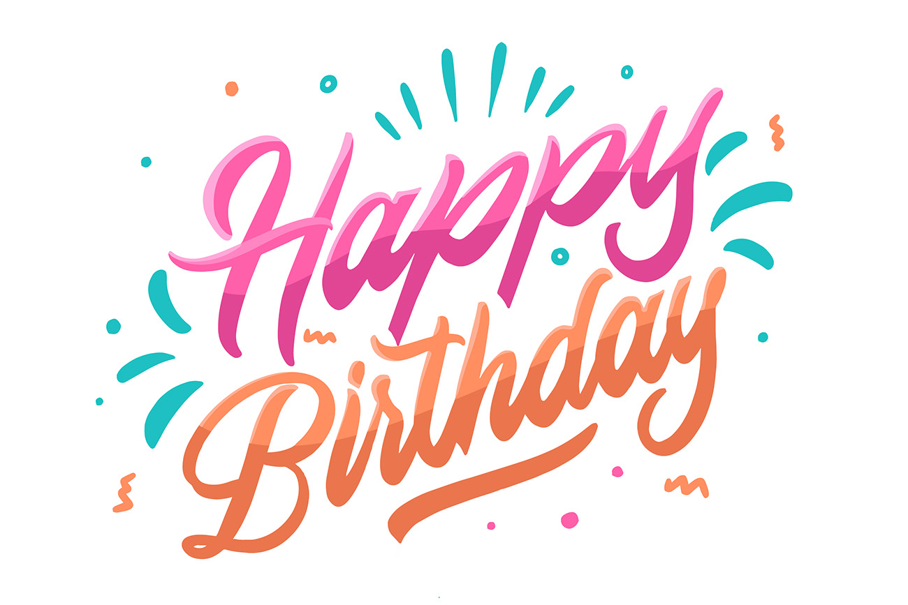 Bộ chữ typo happy birthday mềm mại cách điệu file EPS và AI mẫu K53