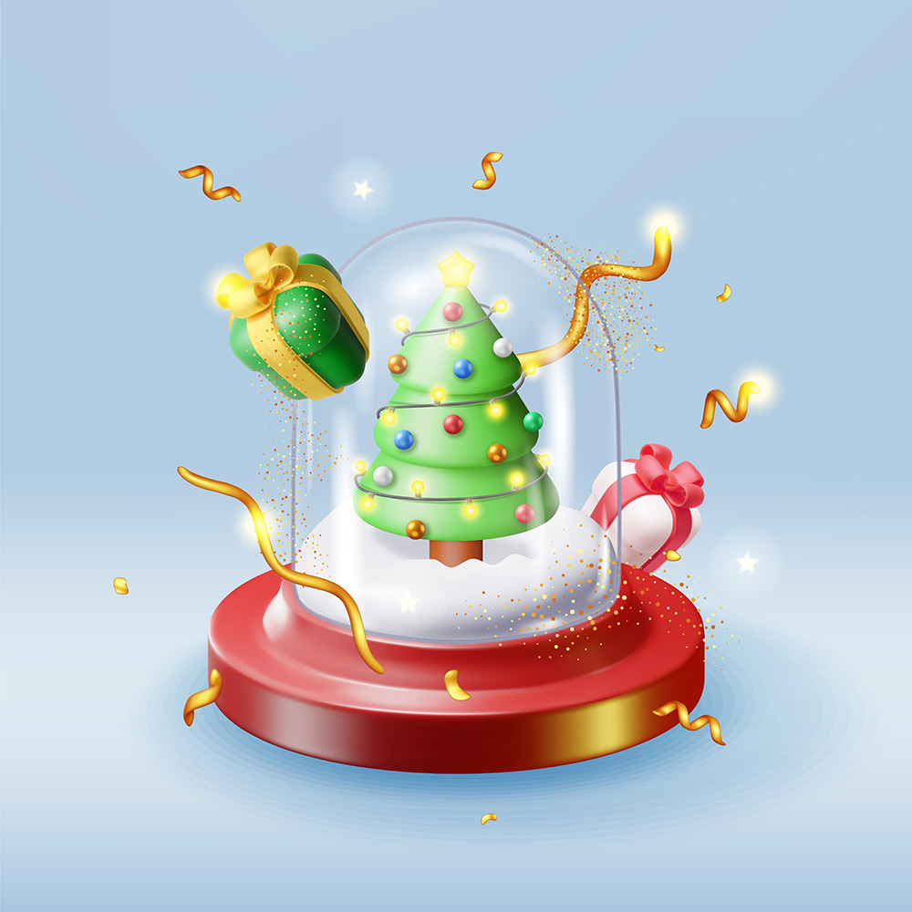 Hình ảnh cây thông noel file vector mẫu số 206