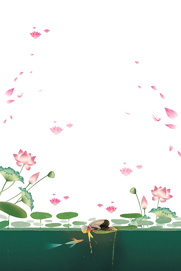 Background hoa sen vector file PSD mẫu HS46