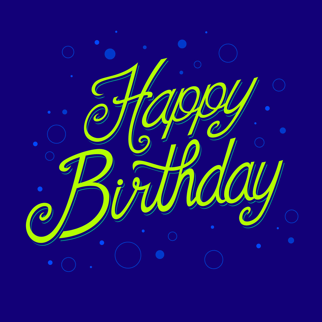 Bộ chữ typo happy birthday mềm mại cách điệu file EPS và AI mẫu K59