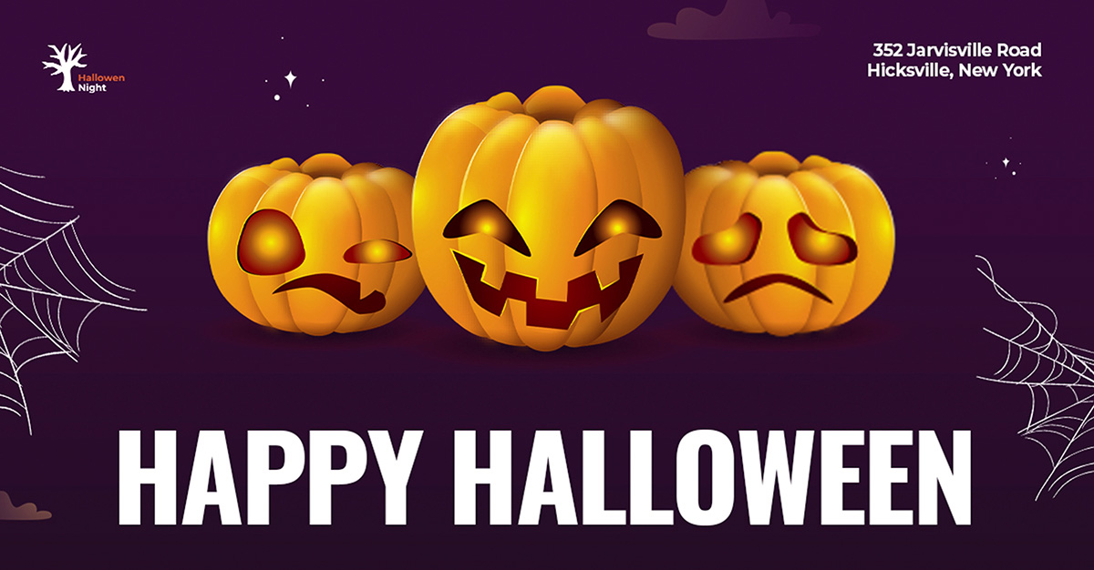 Banner lễ hội halloween kinh dị file PSD mẫu MB401